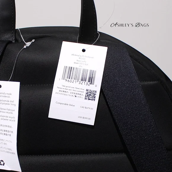 Kate Spade Ella Large Puffy Backpack In Black - Picture 8 of 11